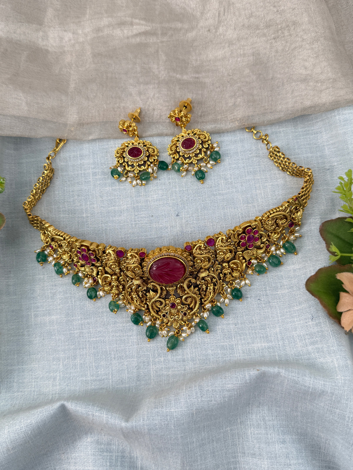 Antique Choker Necklace Set | N0479