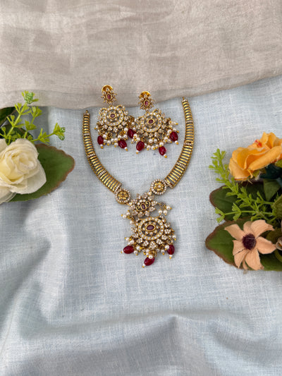 Antique Kanti Necklace Diamond Look | N0472 A