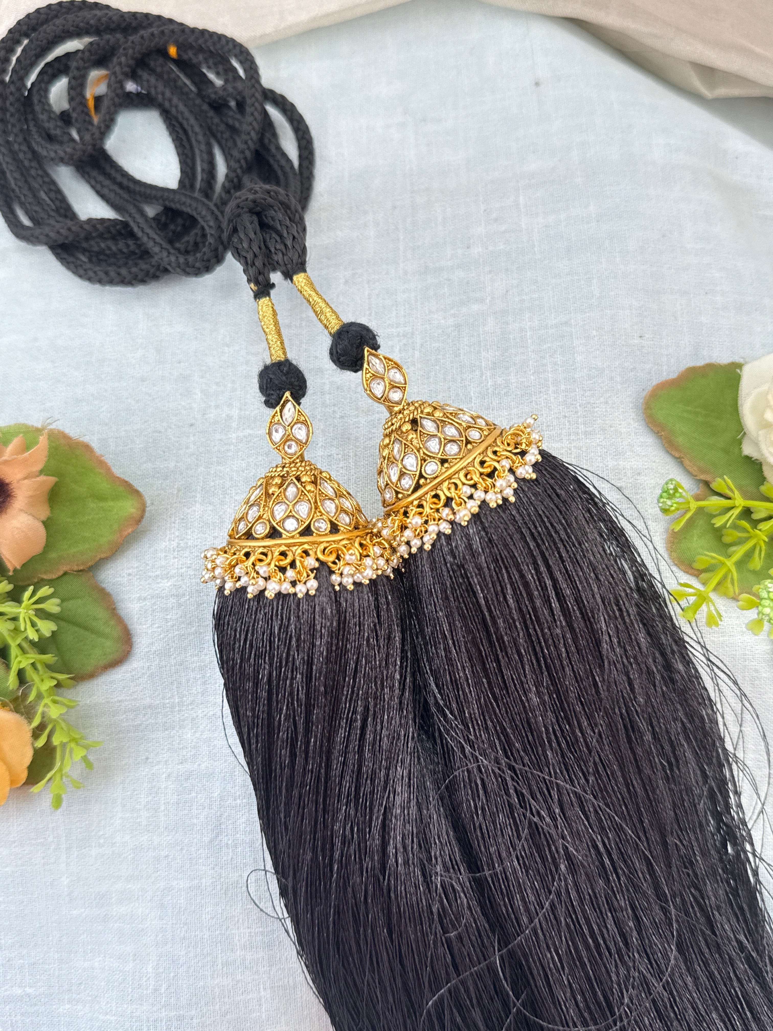 Royal Antique Jadau Bridal Jadai Kuchu Kunjalam 100