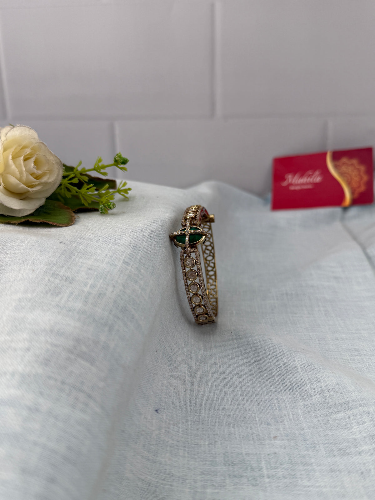 Antique temple style bridal bangles for women by Mahila