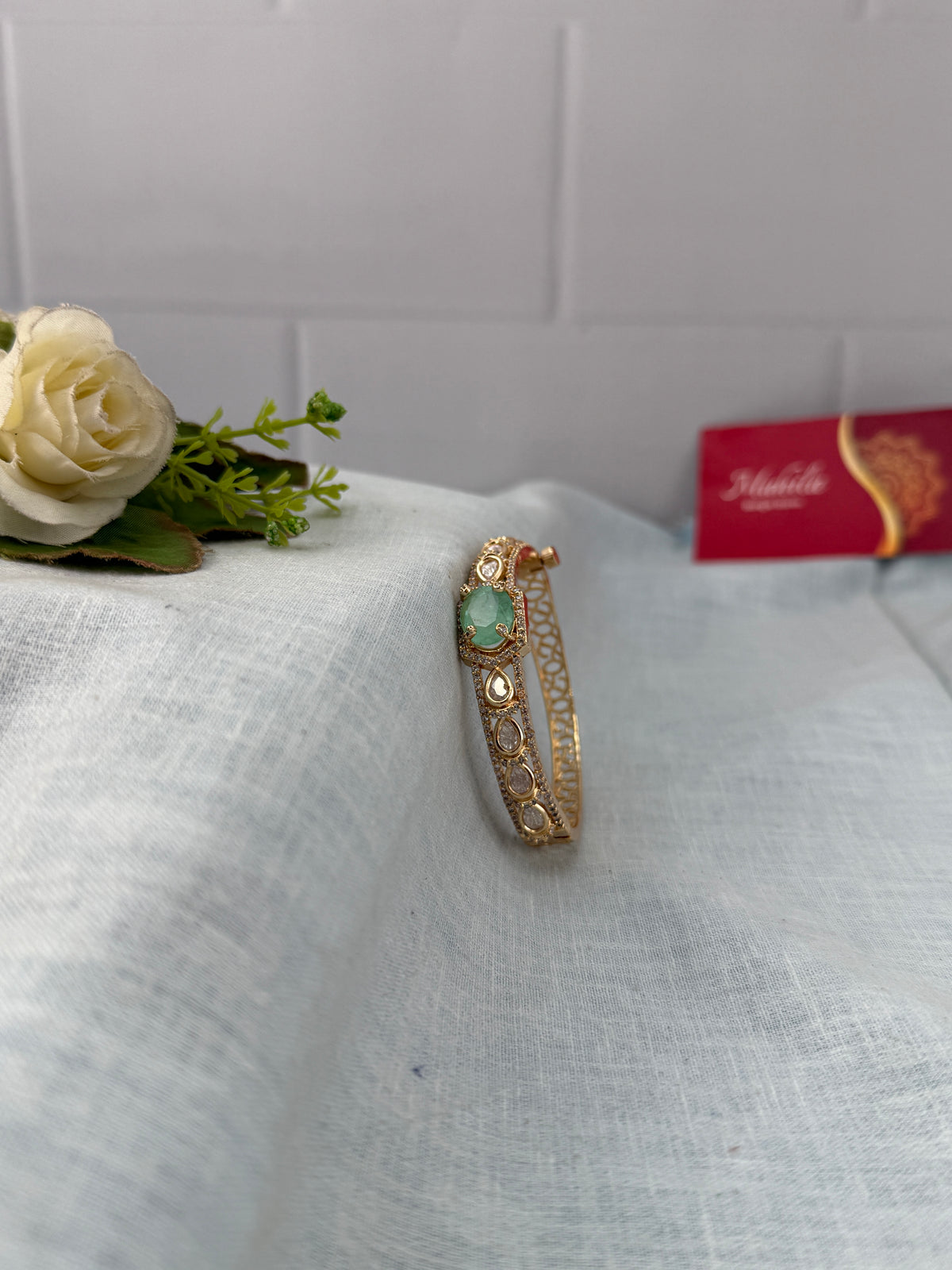 Antique temple style bridal bangles for women by Mahila