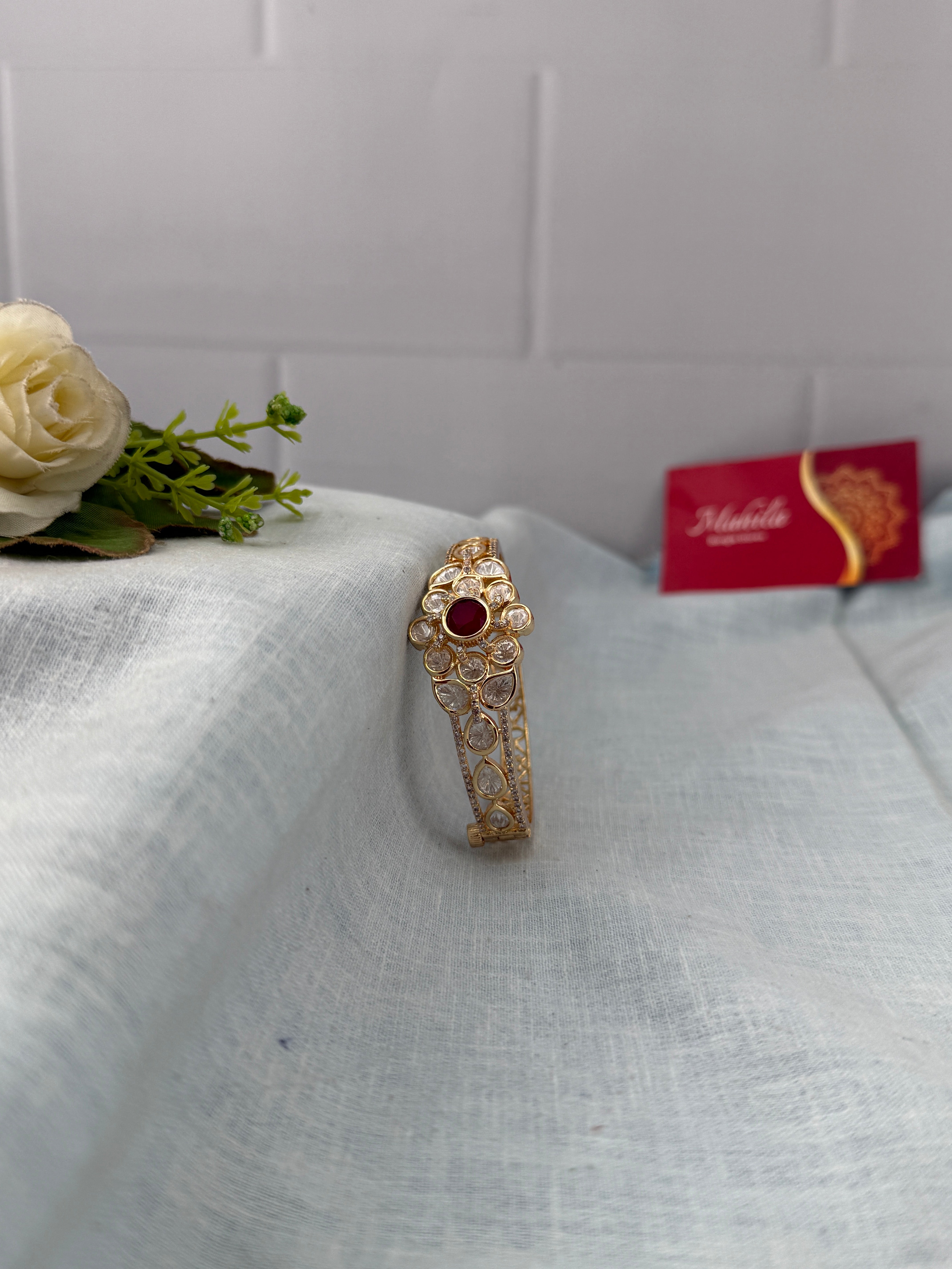Antique temple style bridal bangles for women by Mahila