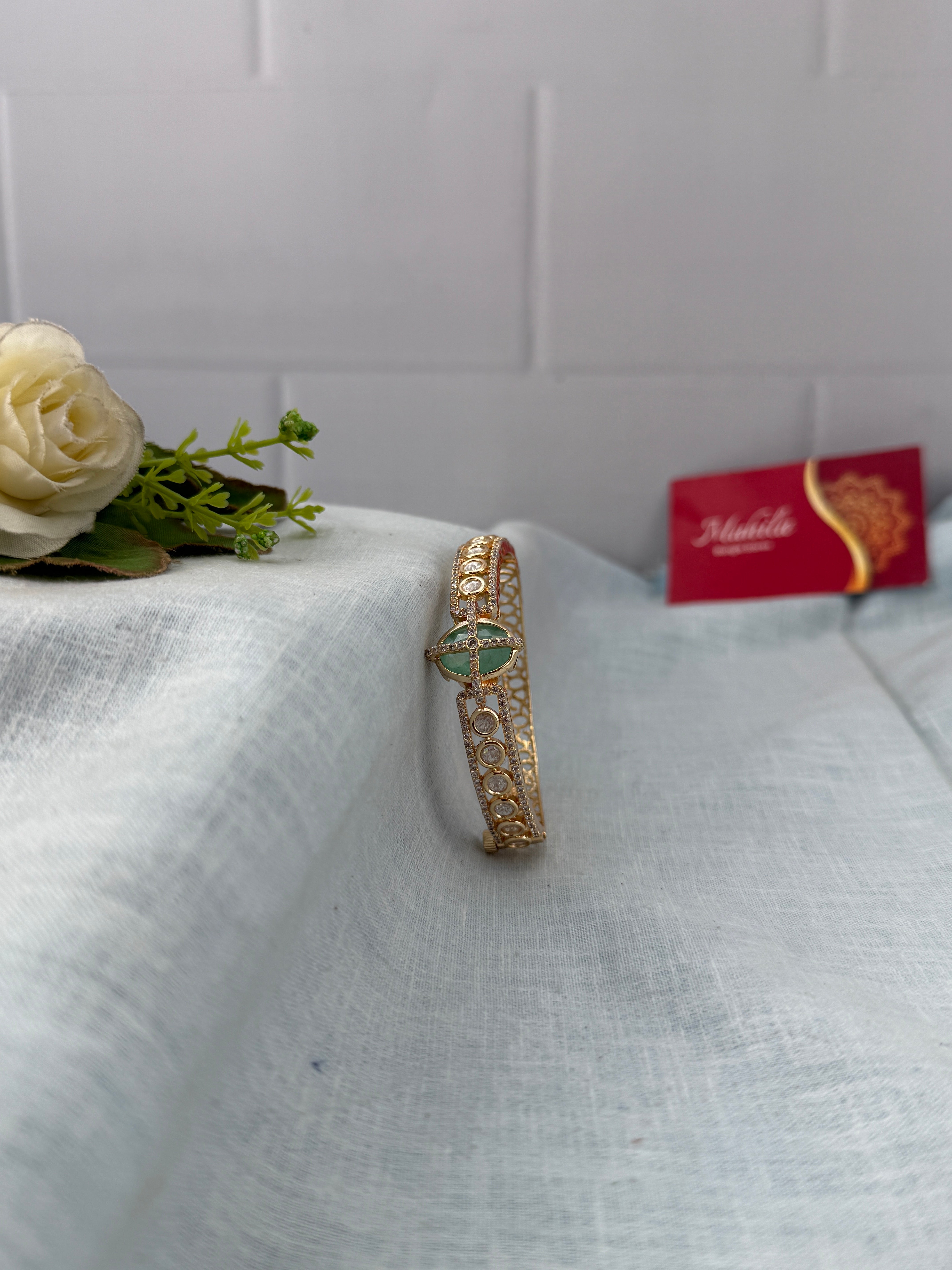 Antique temple style bridal bangles for women by Mahila