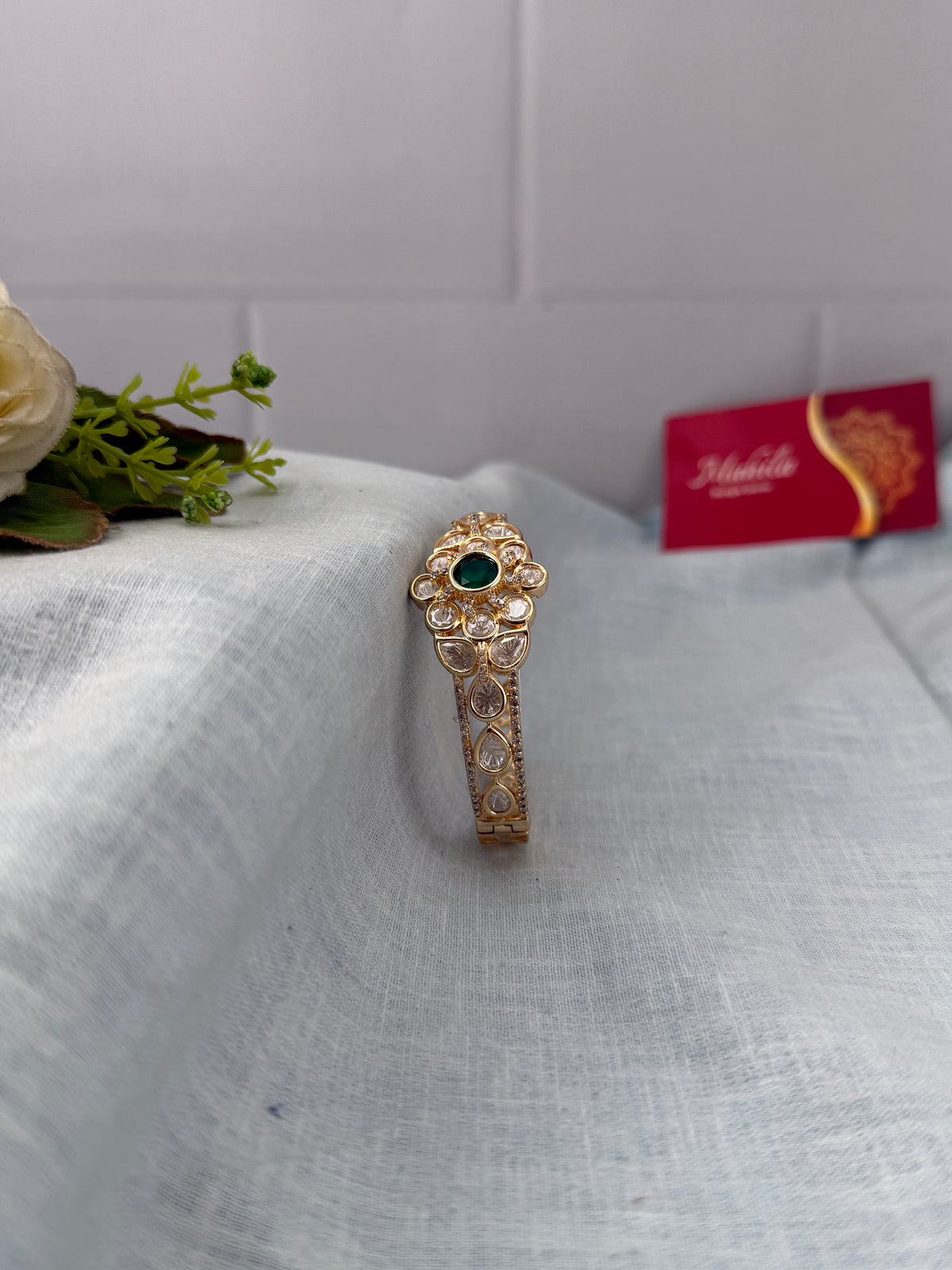 Antique temple style bridal bangles for women by Mahila