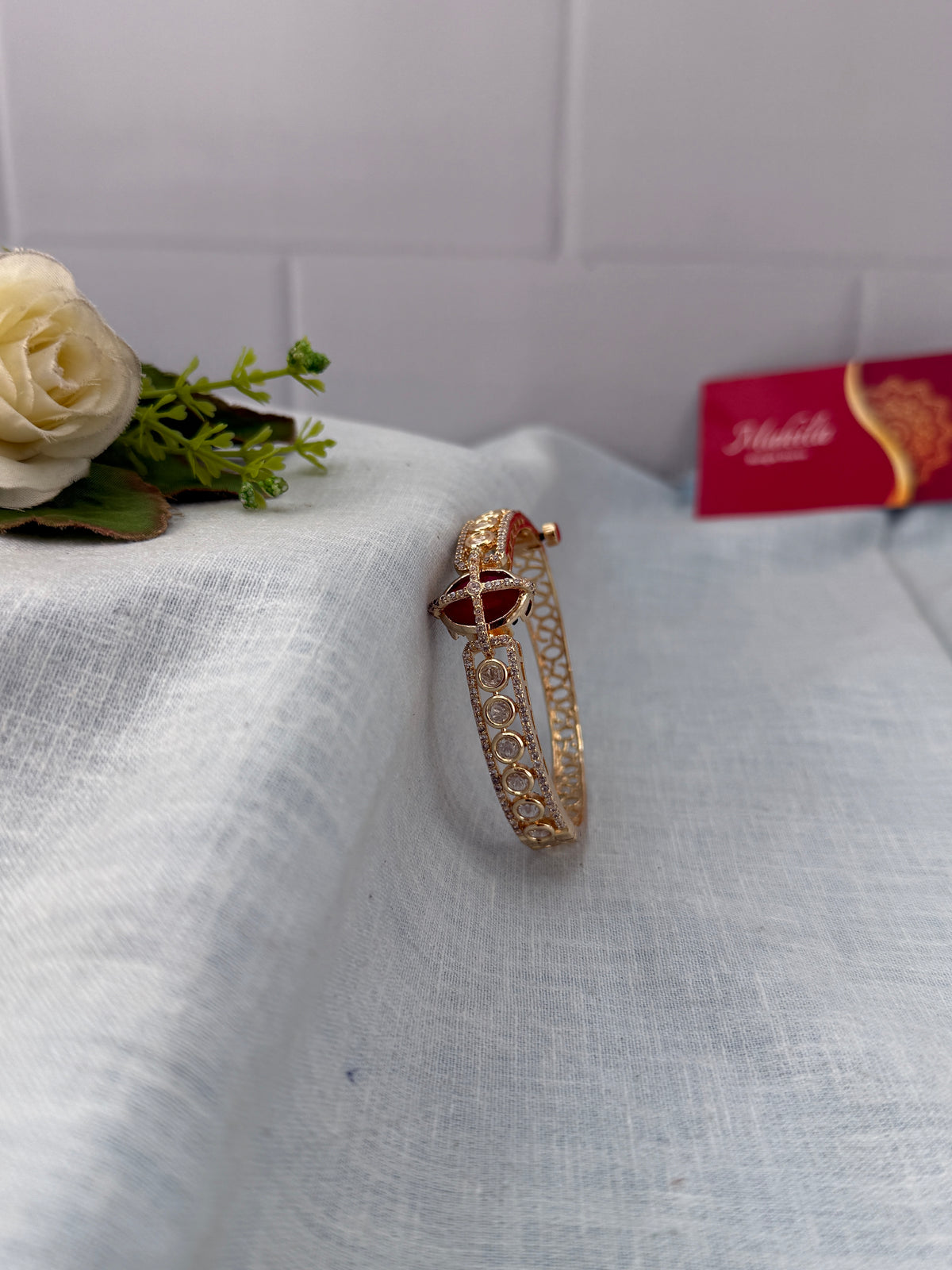 Antique temple style bridal bangles for women by Mahila