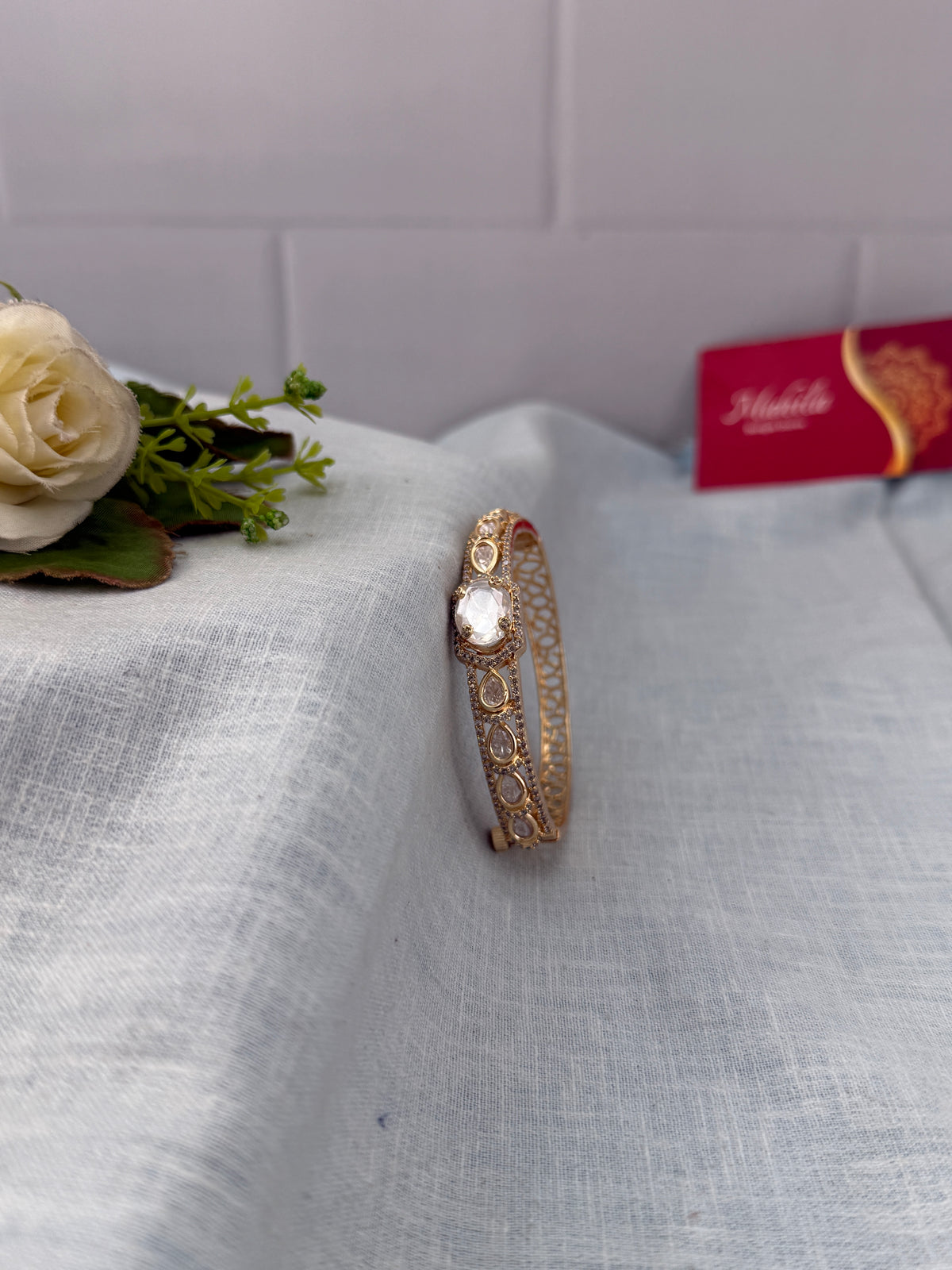 Antique temple style bridal bangles for women by Mahila
