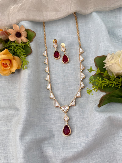 Kundan Necklace Elegant Pendant Set | N0508