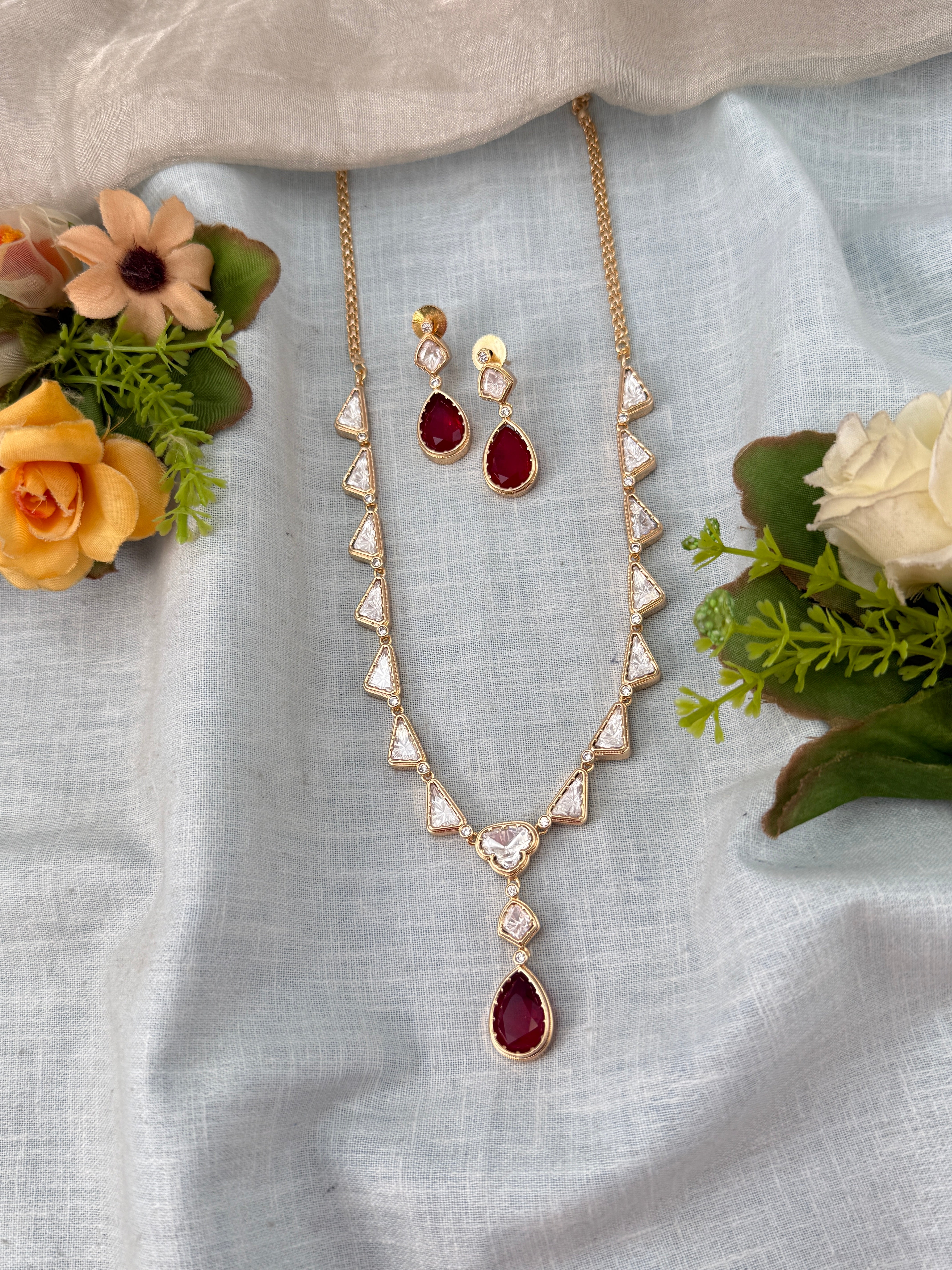 Kundan Necklace Elegant Pendant Set | N0508