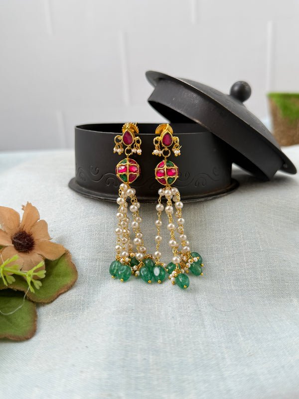 Royal Jadau Kundan Jhumka Earrings 0607