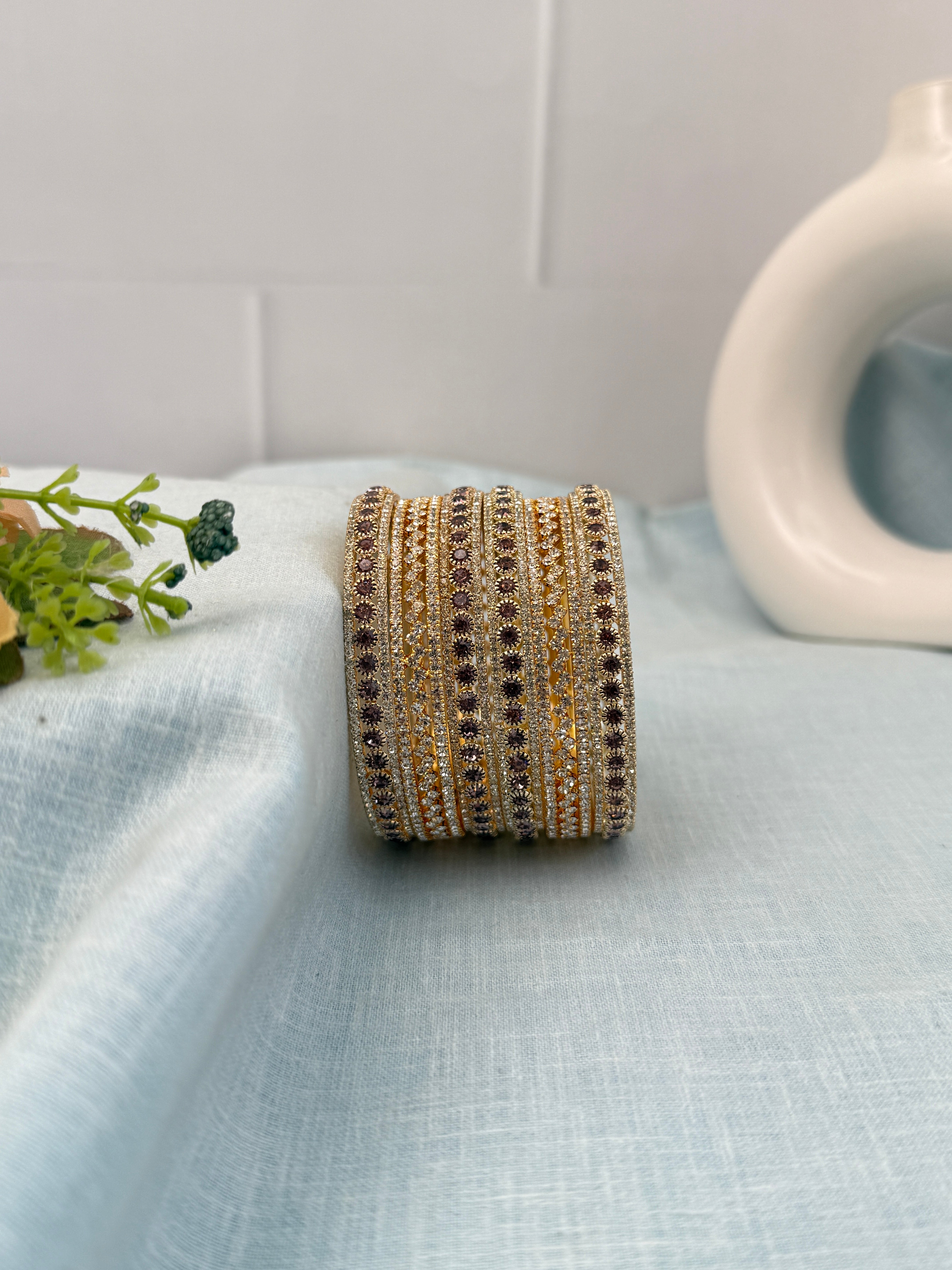 Luxurious Stone Bangle Design 10 Colors 5244