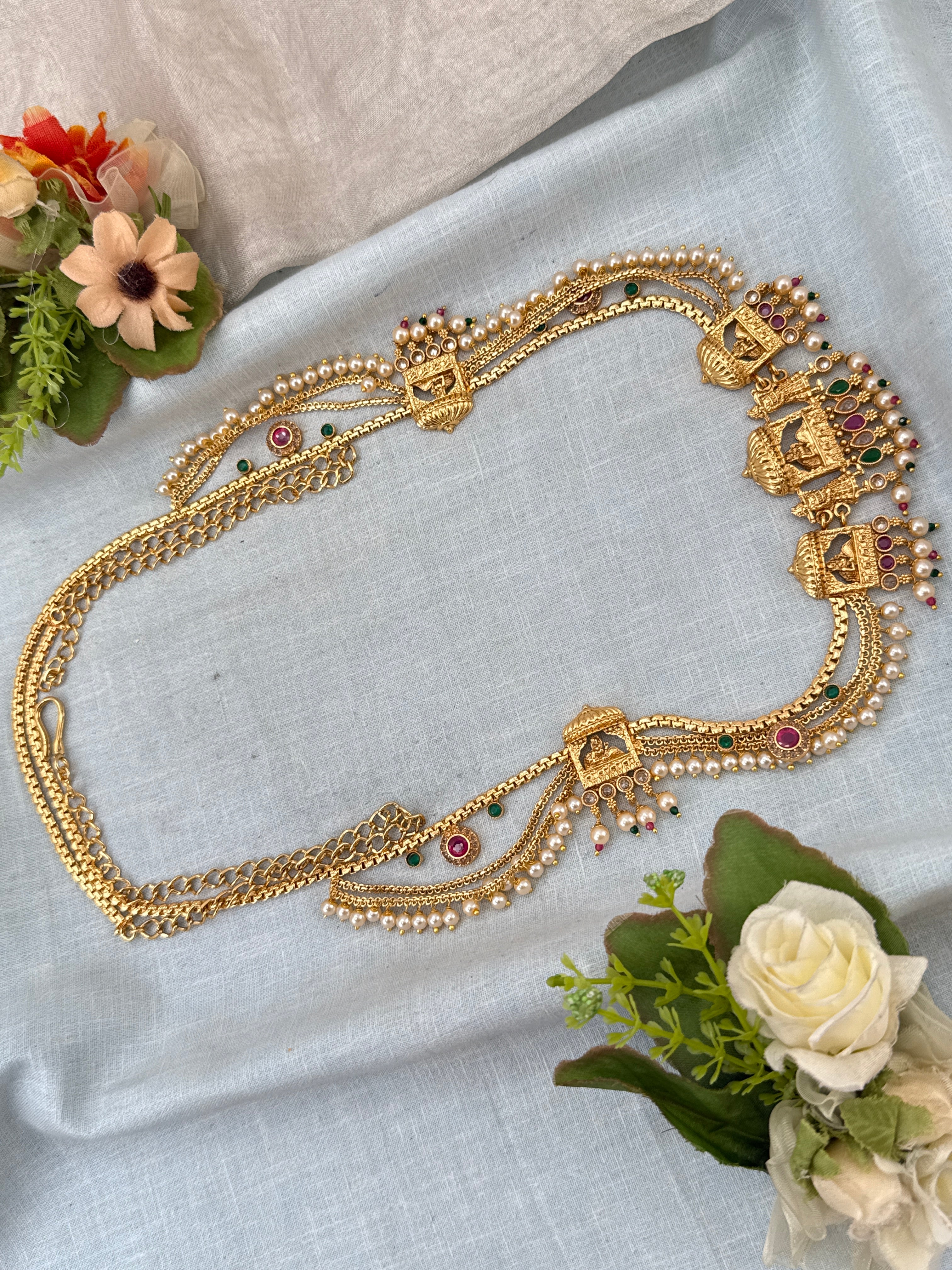 Royal Antique Layer Chain Style Vaddanam Kamarbandh 8089