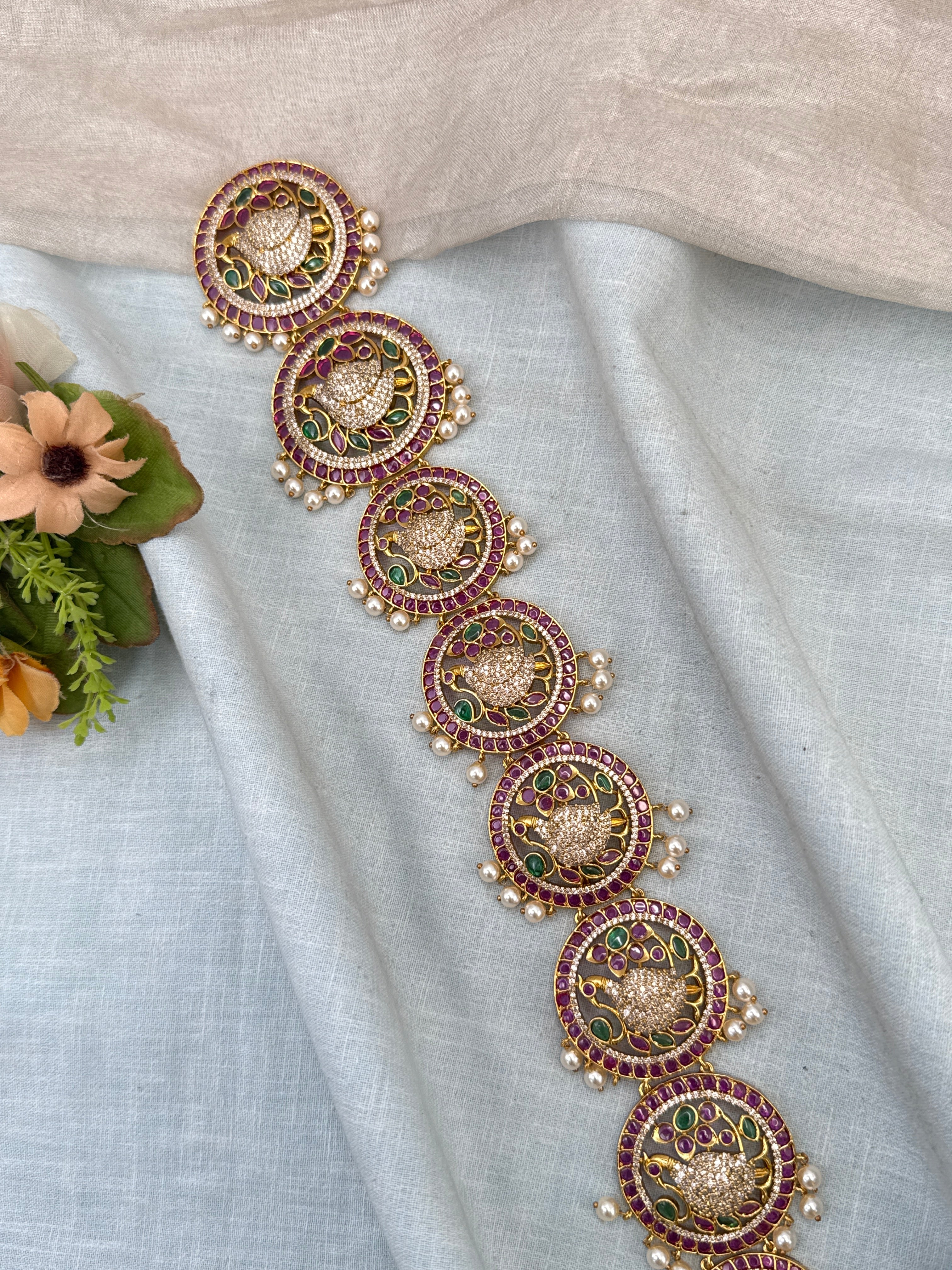 Royal Antique Peacock Long Bridal Jadebille 3120