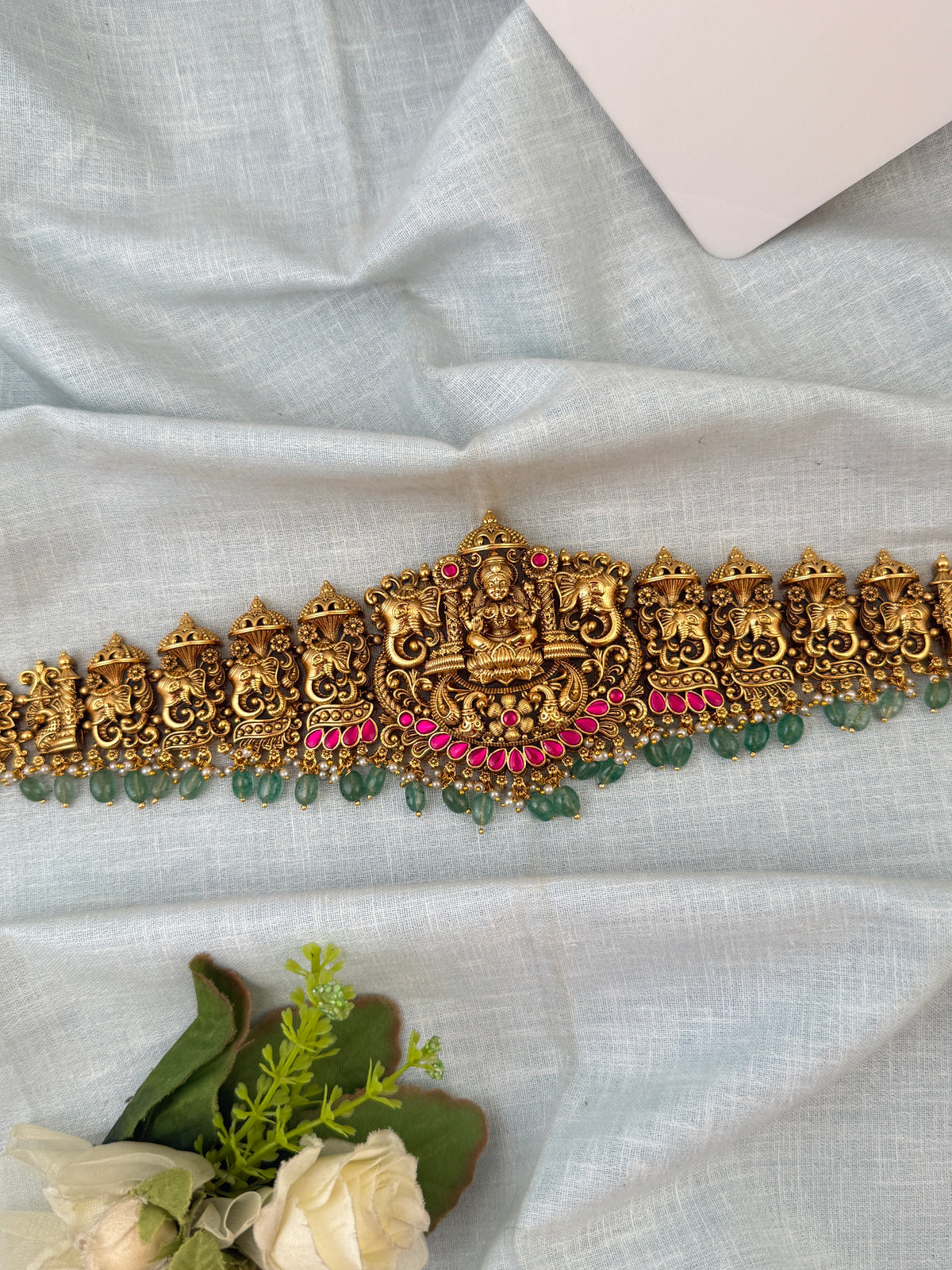 Antique Gaja Lakshmi Vaddanam Kamarbandh | V0051
