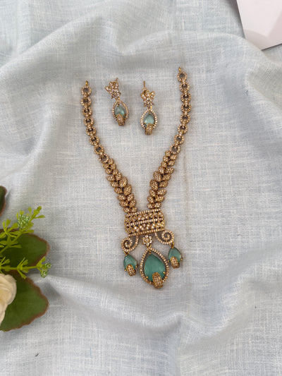 Zircon Stone Necklace Short Set | N0601