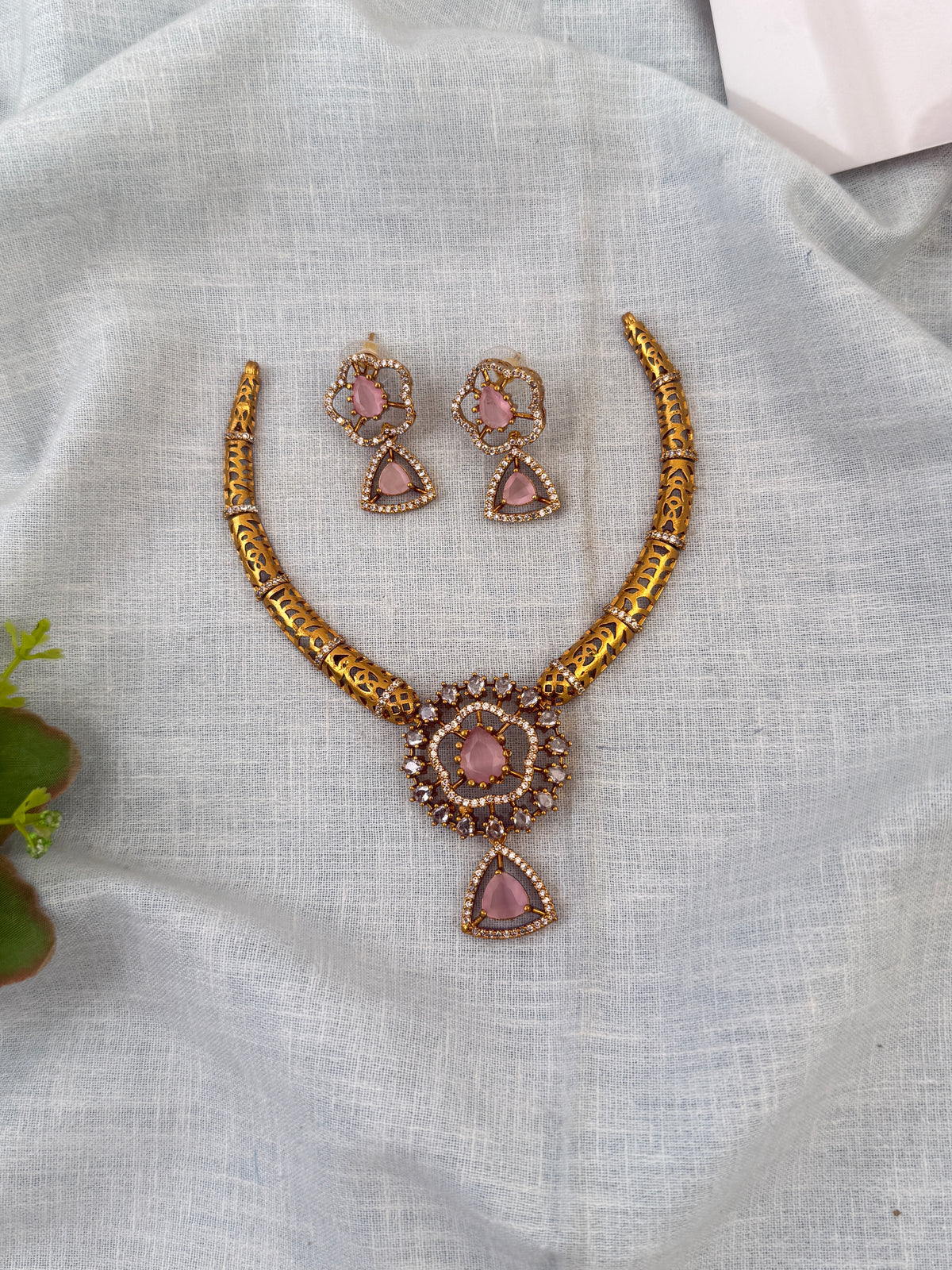 Victorian Necklace Kanti Style Short Set | N0593
