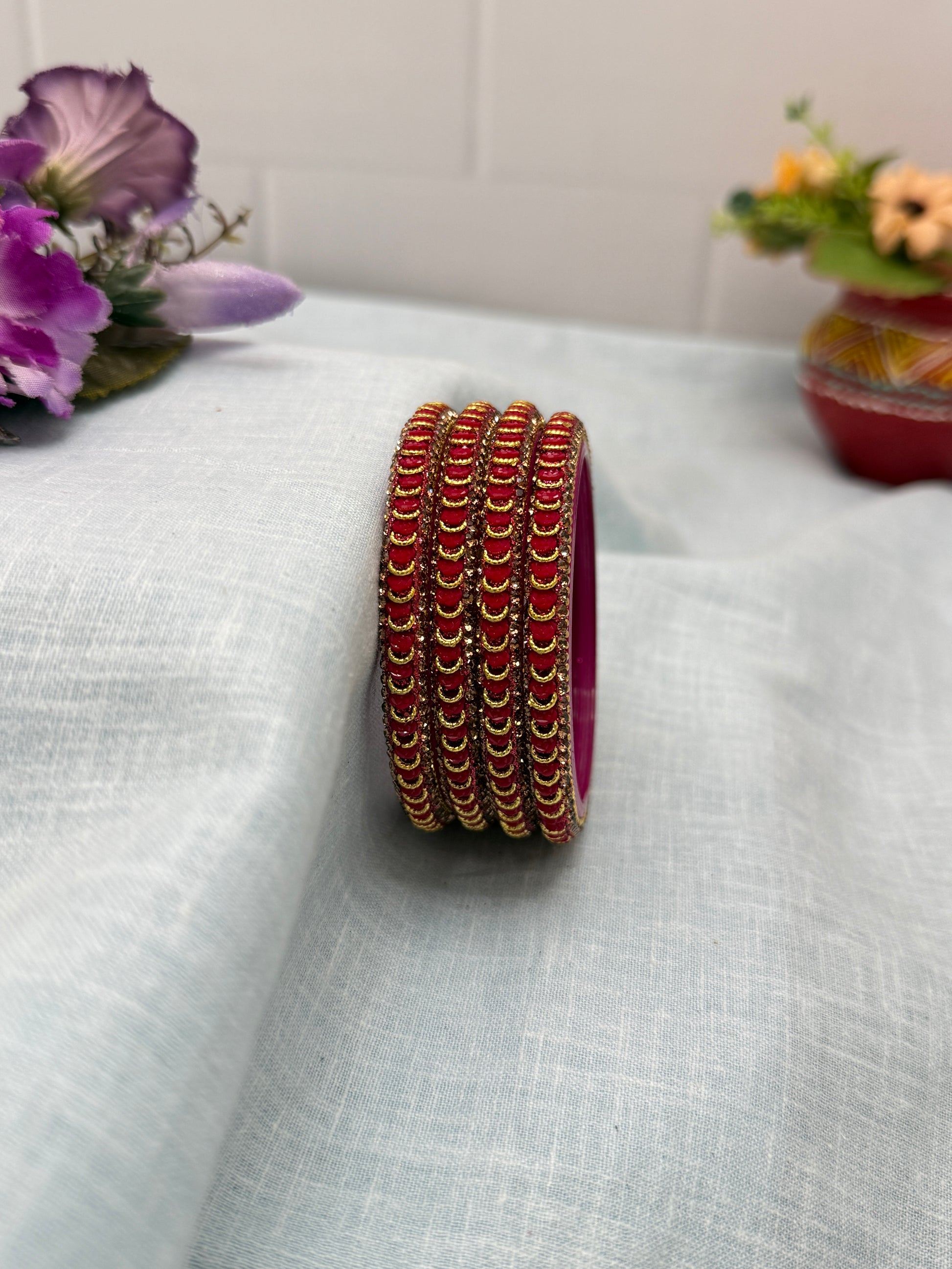 Sparkle Design Kada Glass Bangles Set of 076 Choose Your own