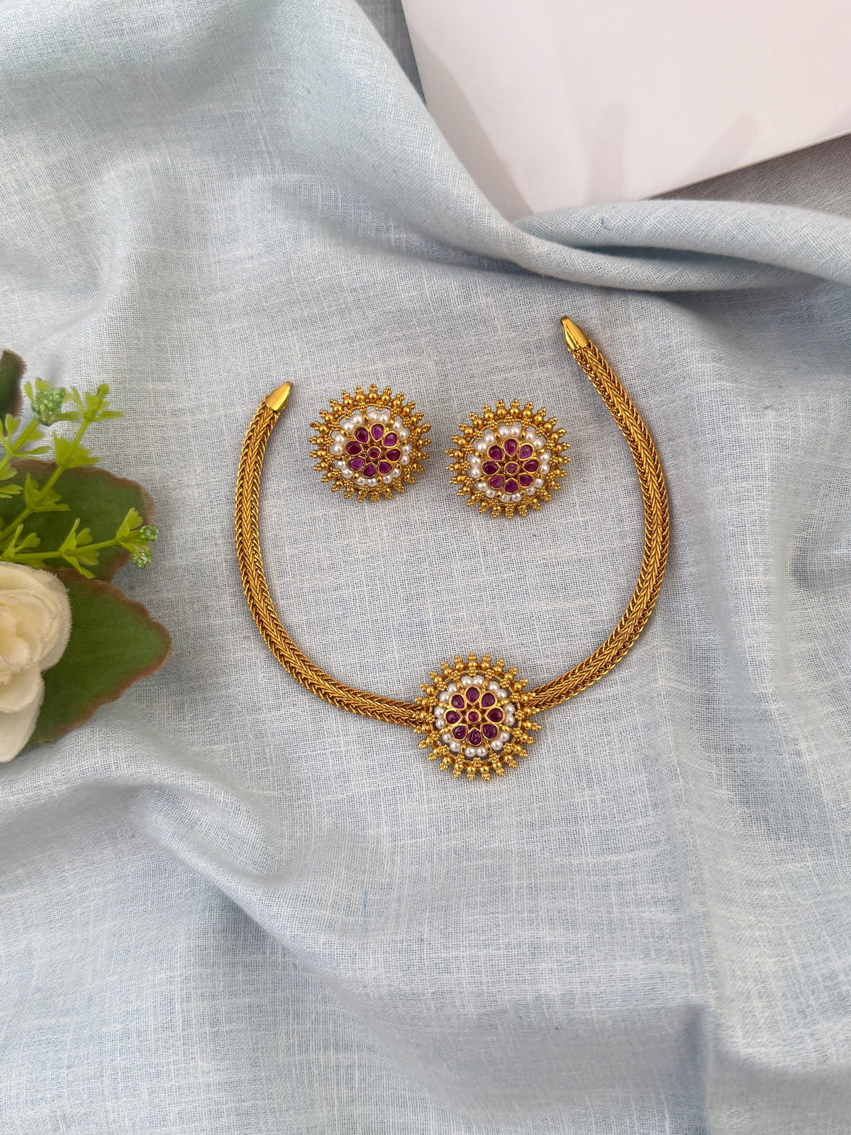 Antique temple necklace for women