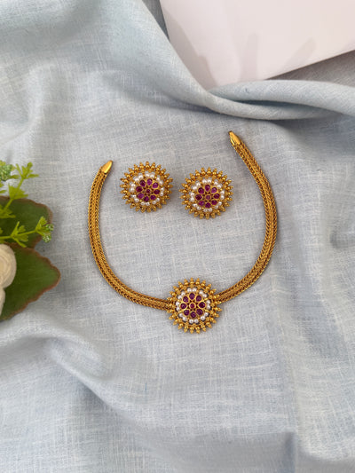 Antique Designer Necklace Premium Short Set| C0026