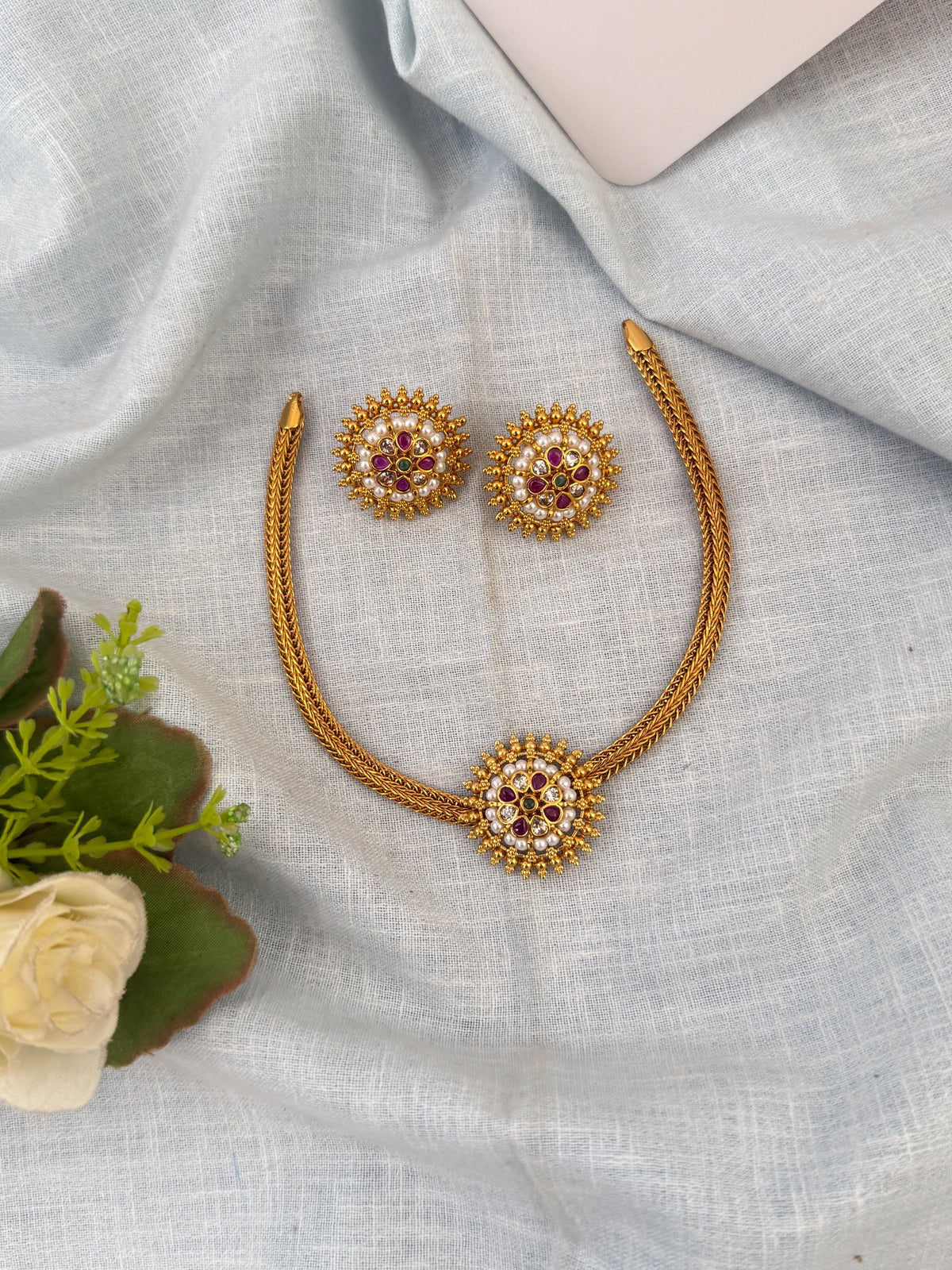 Antique temple necklace for women