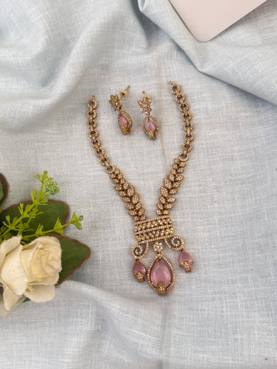 Zircon Stone Necklace Elegant Short Set| N0602