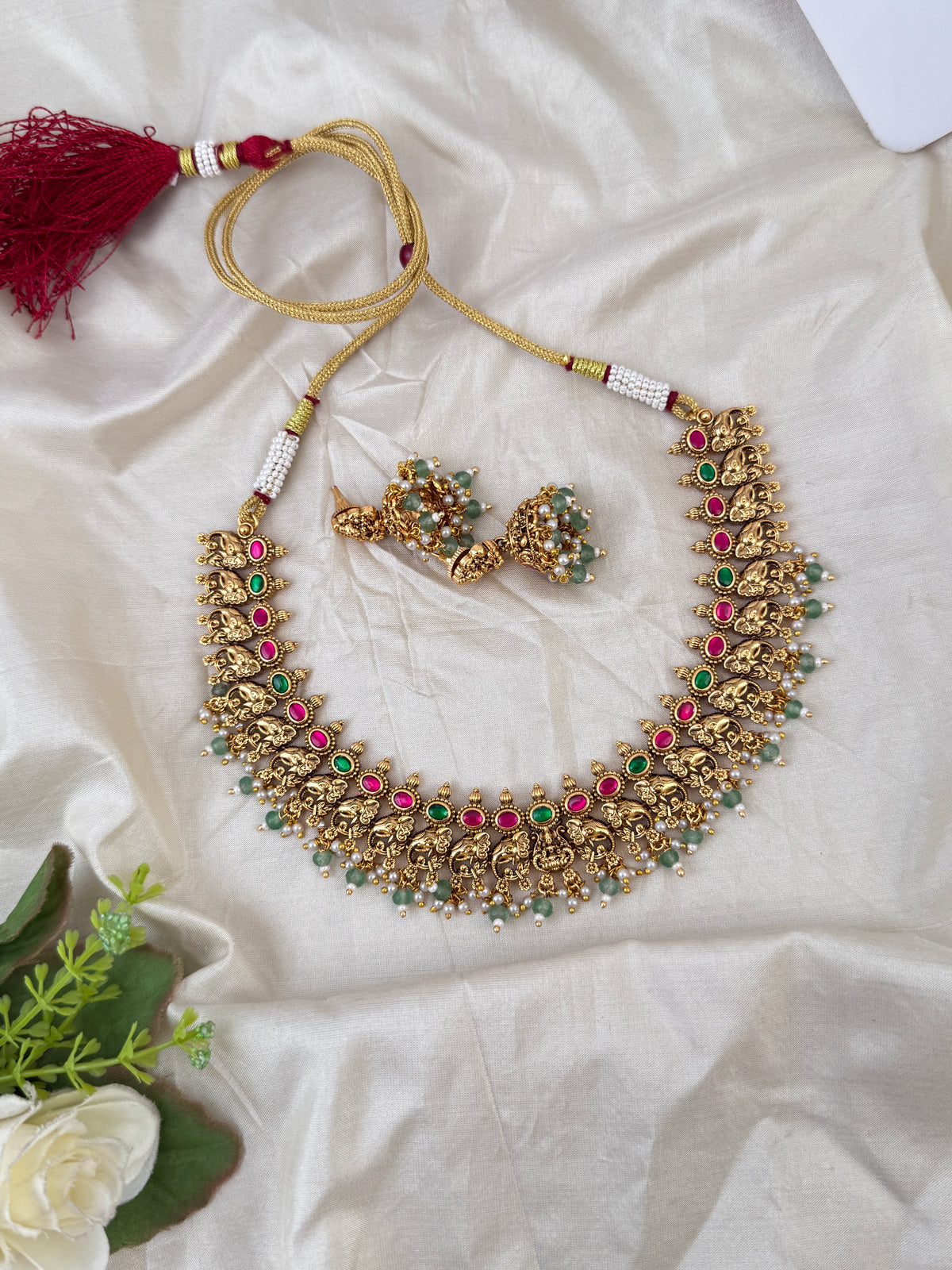 Antique temple necklace for women