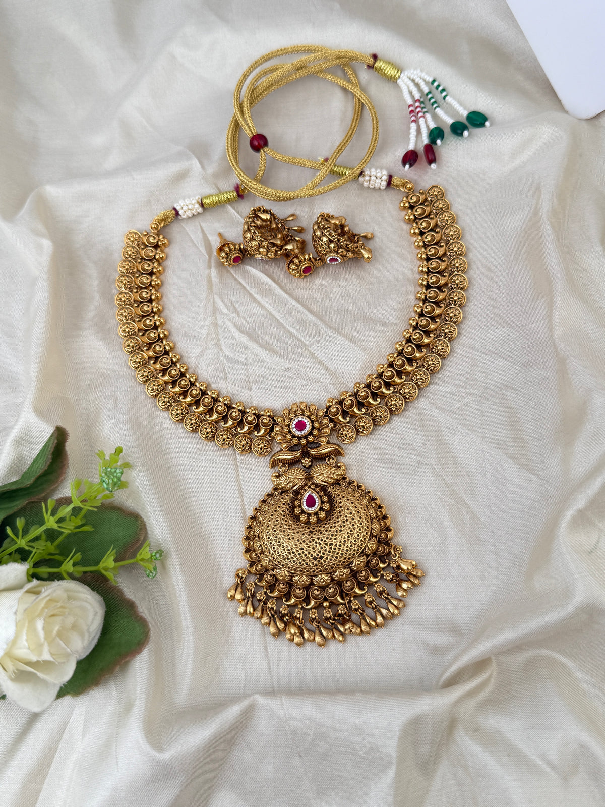 Antique Designer Necklace Royal Pendant Short Set| N0820