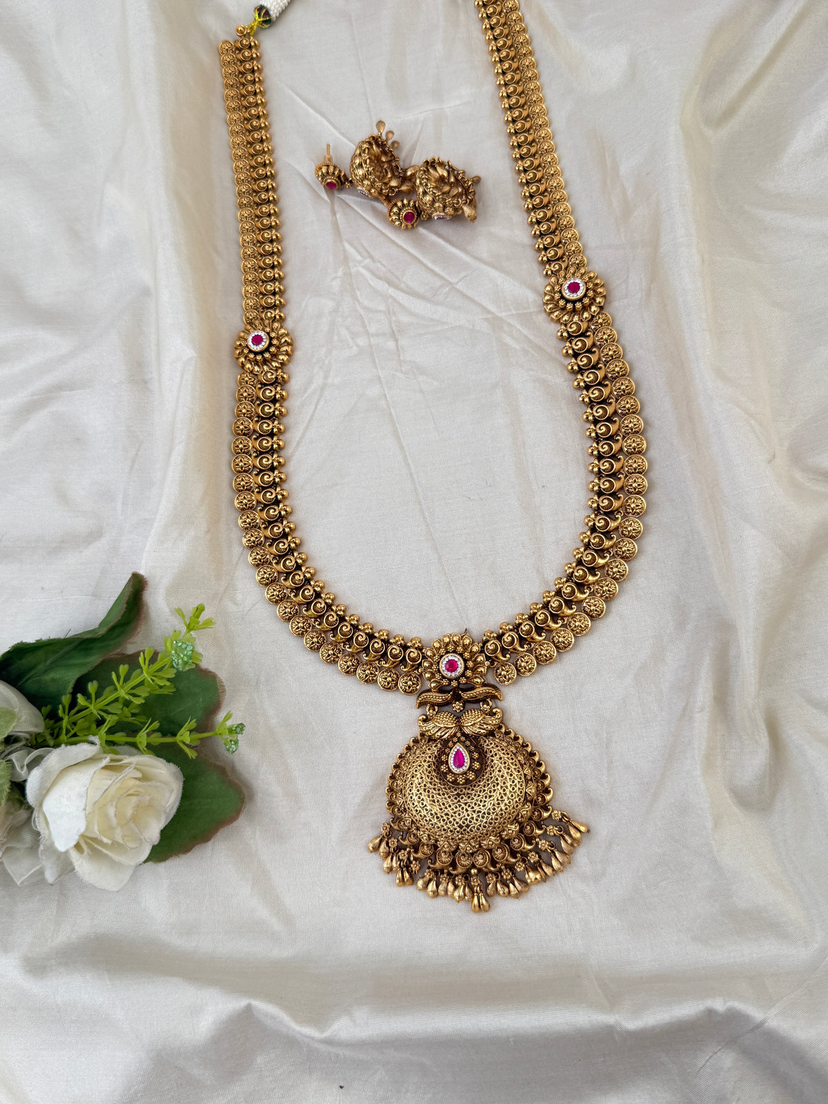 Antique Grand Kasu Long Necklace Set | N0622