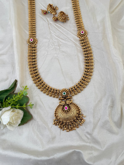 Antique Grand Kasu Long Necklace Set| N0623