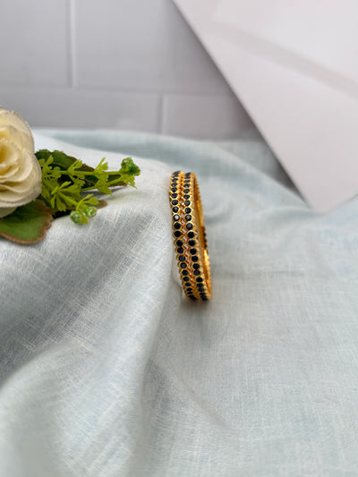 Sampoorna Gold Like Stone Bangles | Set of 2| B0272 - 7 Color Options