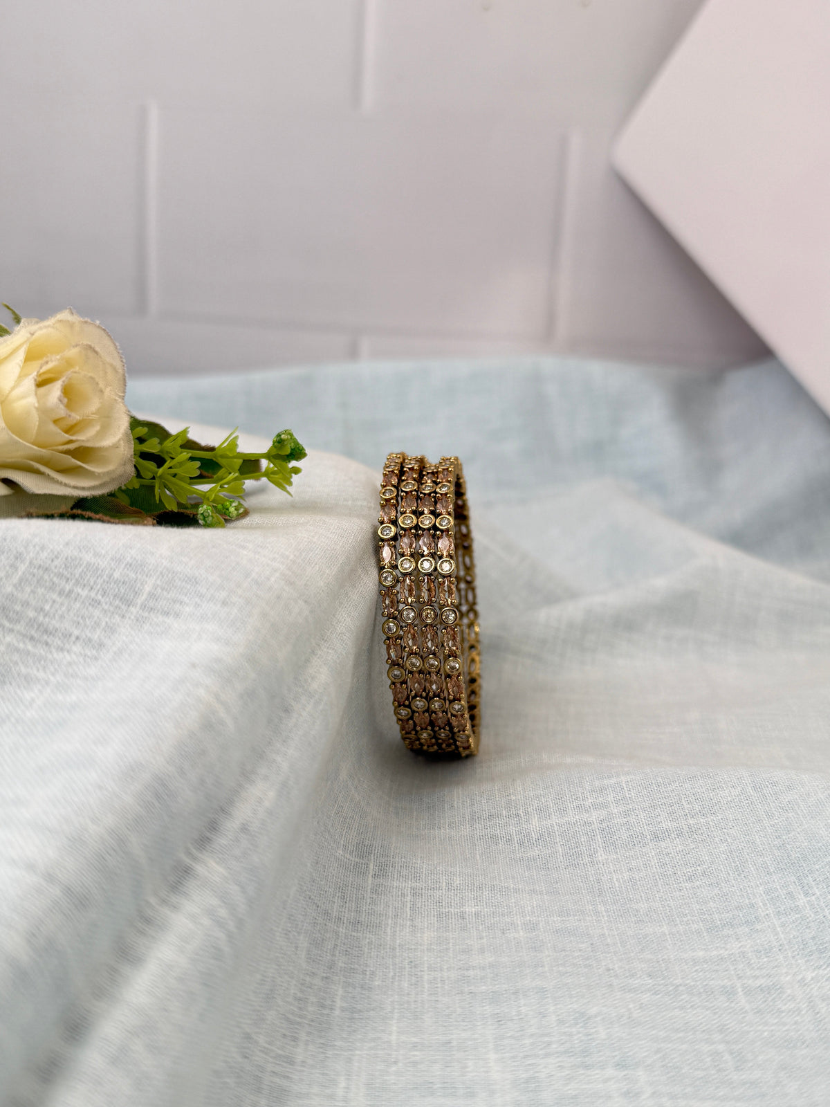 Antique temple style bridal bangles for women by Mahila