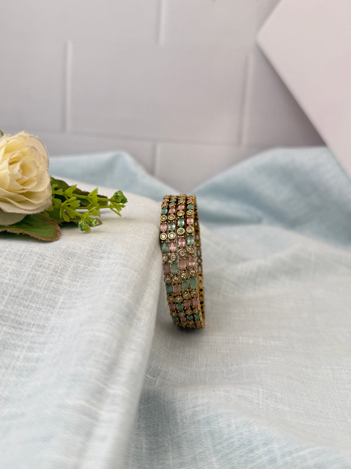 Antique temple style bridal bangles for women by Mahila