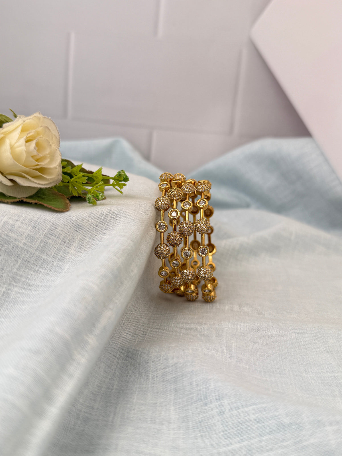 Antique temple style bridal bangles for women by Mahila