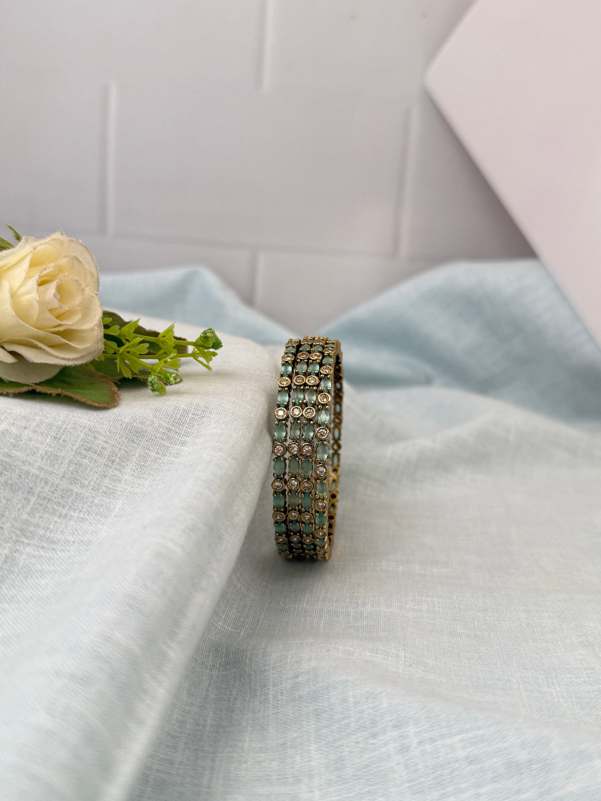 Antique temple style bridal bangles for women by Mahila