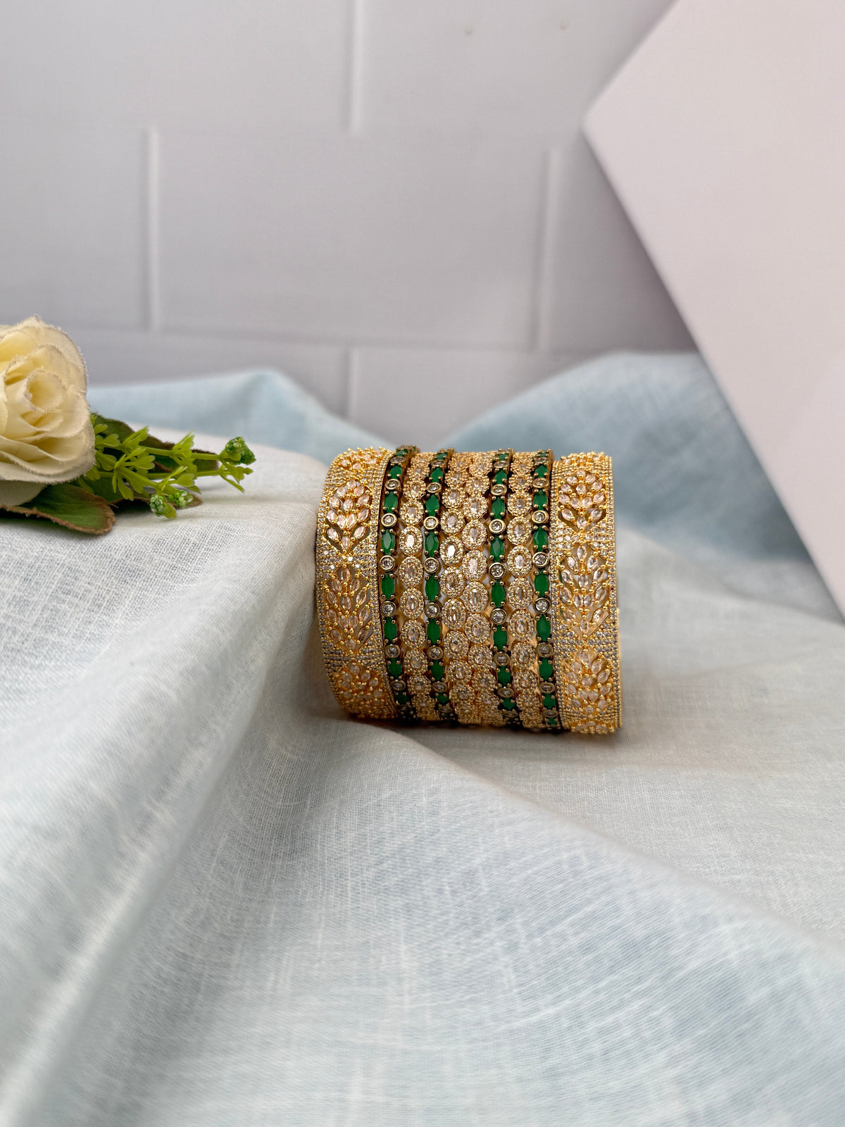 Antique temple style bridal bangles for women by Mahila