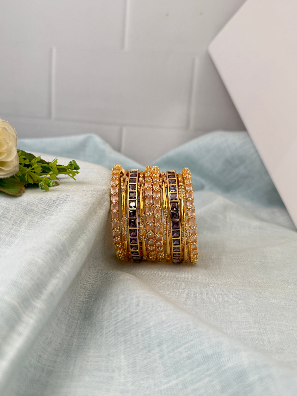 Antique temple style bridal bangles for women by Mahila
