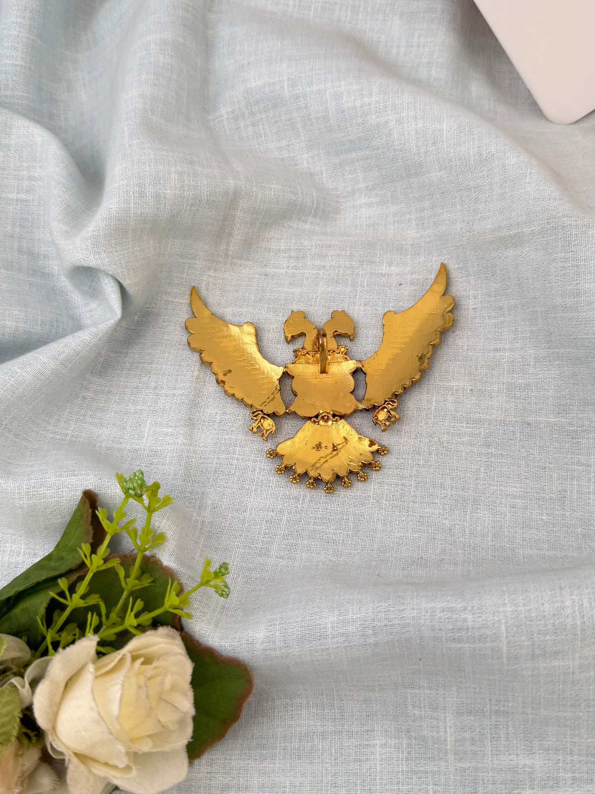 Jadau Kundan Gandaberunda Premium Pendant| P0101