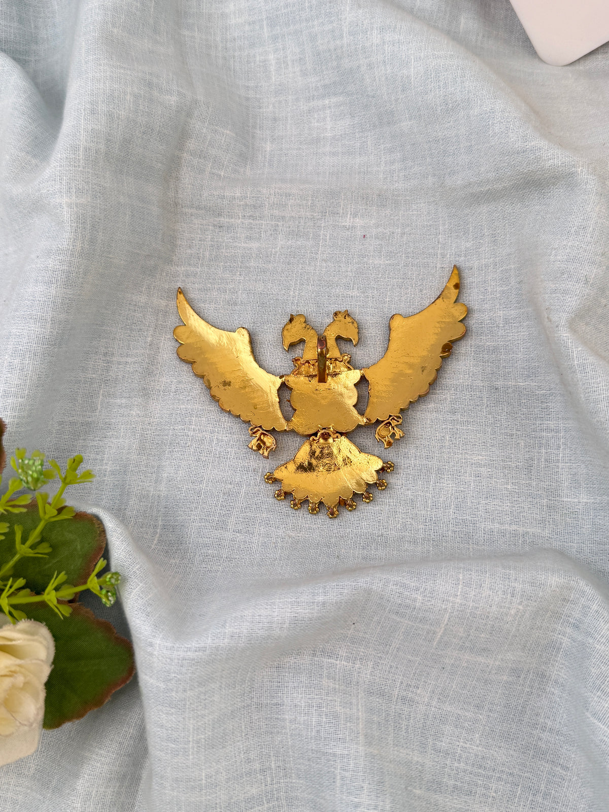Jadau Kundan Gandaberunda Pendant Premium| P0100