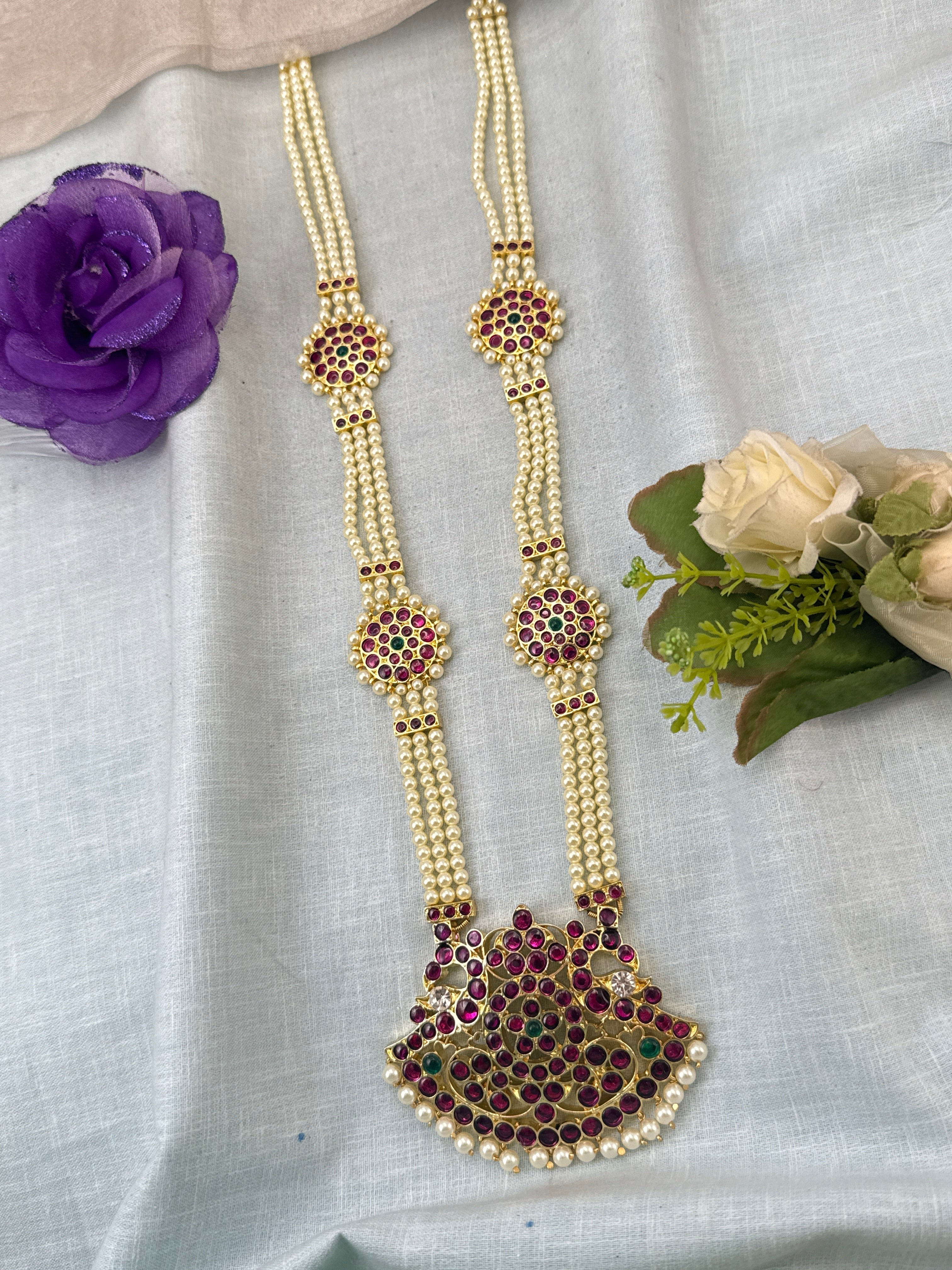 Bharatnatyam jewellery, bharatanatyam necklace sets, dance jewellery, pure kemp jewellery