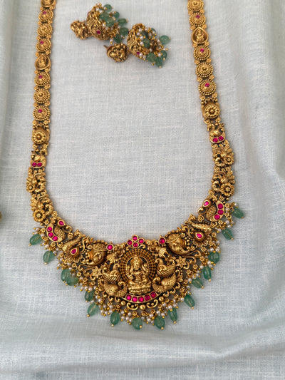 Antique Lakshmi Necklace Grand Long Set| N0634