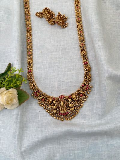 Antique Lakshmi Necklace Grand Long Set| N0637