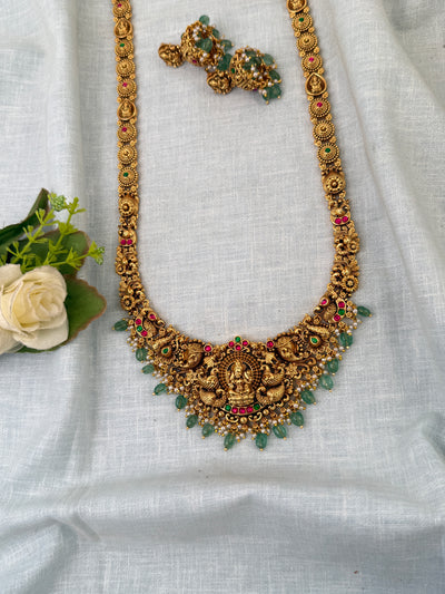 Antique Lakshmi Necklace Grand Long Set| N0643