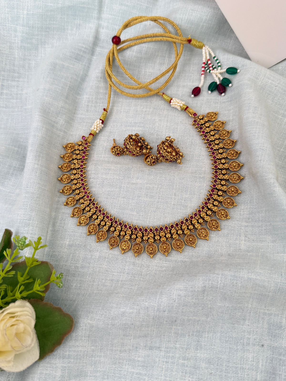 Antique temple necklace for women
