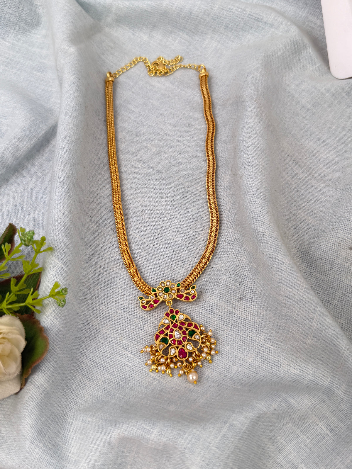 Jadau Kundan Necklace Peacock Premium |N0650