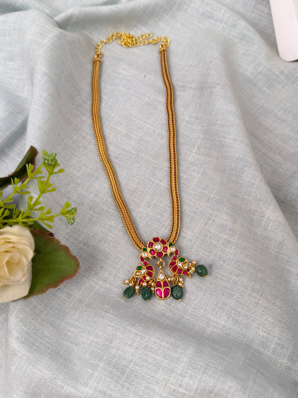 Antique Jadau Pendant Designer Necklace| N0654