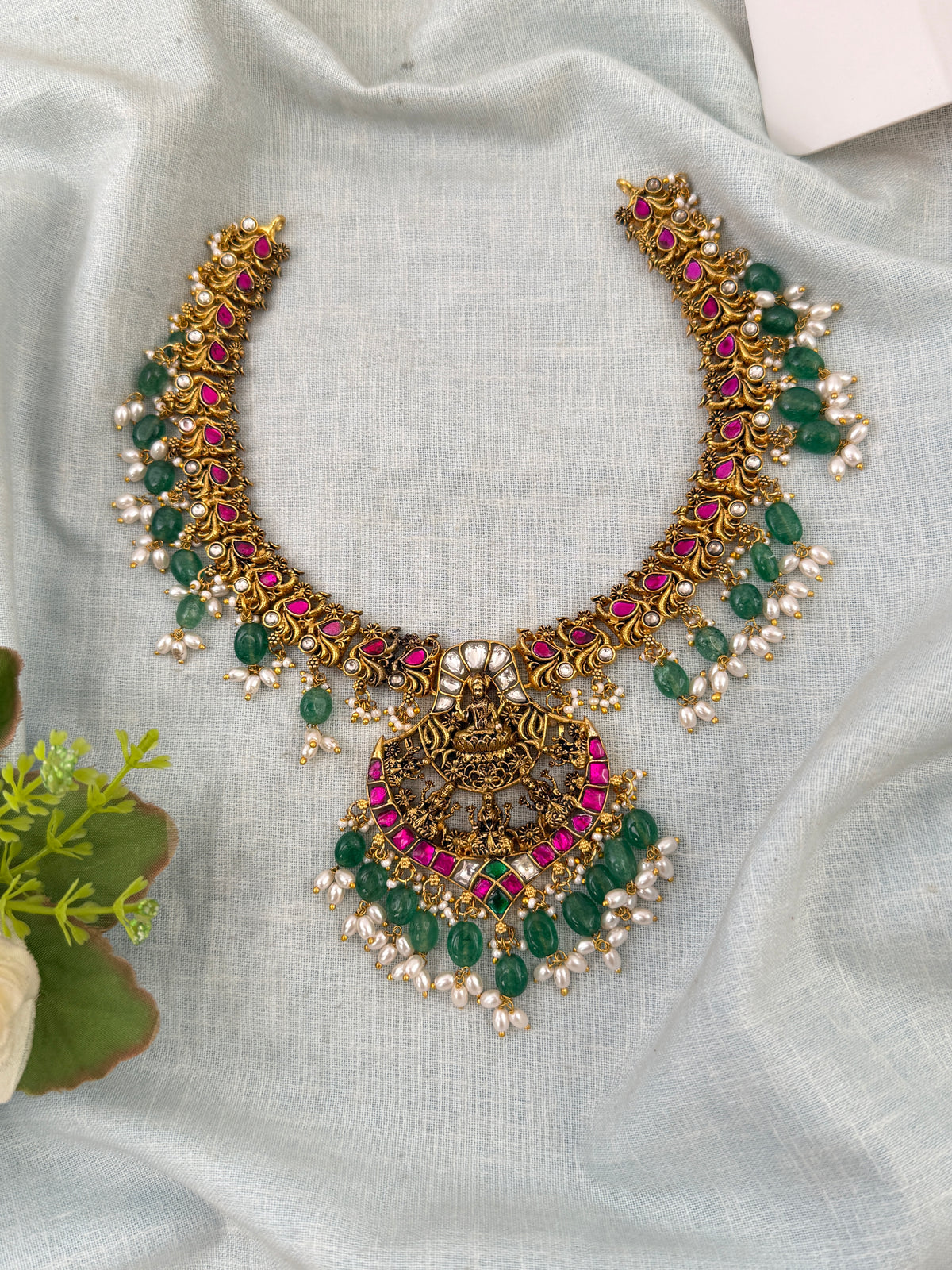 Antique temple necklace for women
