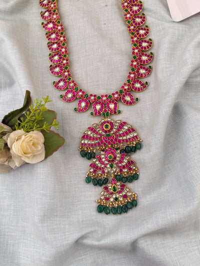 Jadau Kundan Necklace Royal Maharani Set| N0677