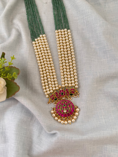 Pearl layered Necklace Jadau Kudan Luxurious| N0796