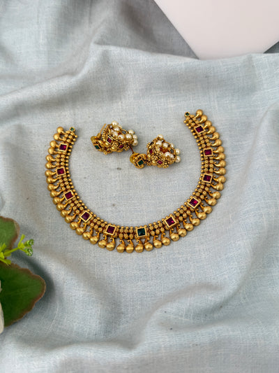 Antique Designer Necklace Short Set| N0709