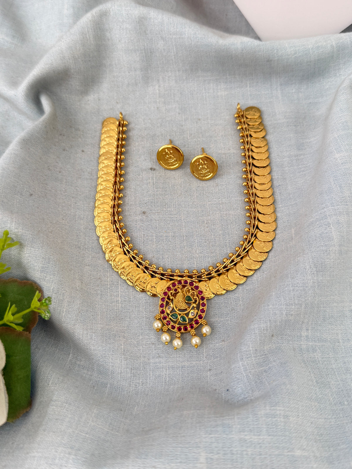 Antique Kaasu Necklace Royal Short Set| N0681