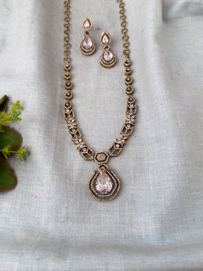 Victorian Stone Layered Necklace Short Set| N0728